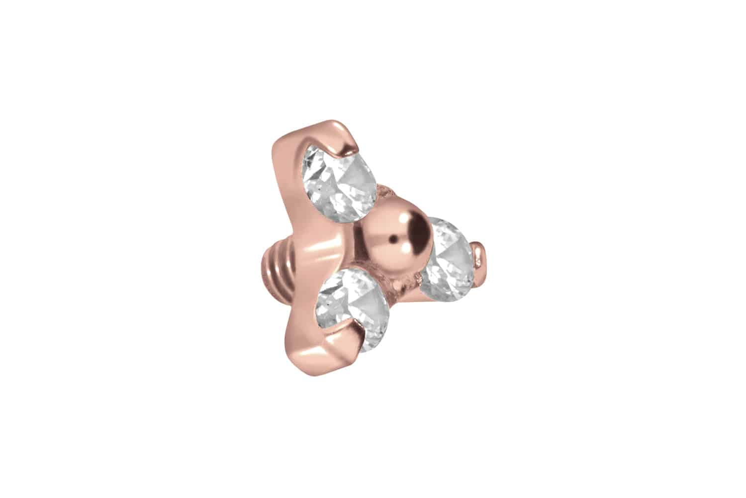 Titan Dermal Anchor Aufsatz KRISTALLBLUME von Piercingline